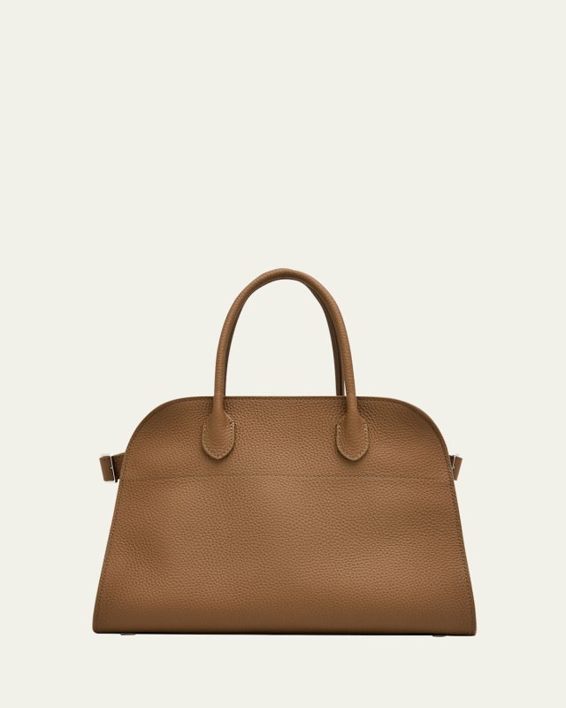 Soft Margaux 12 Top Handle Bag in Matte Grained Calfskin
